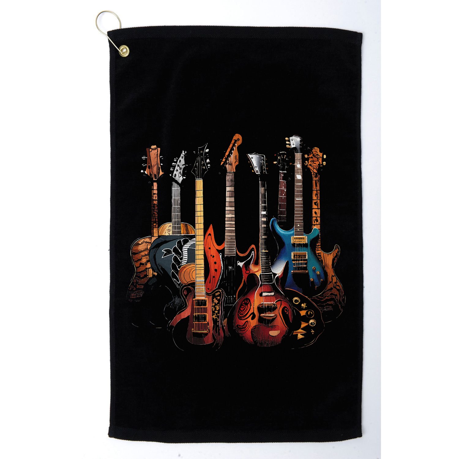 Guitar Musician Electric Guitars Player Golf Towel