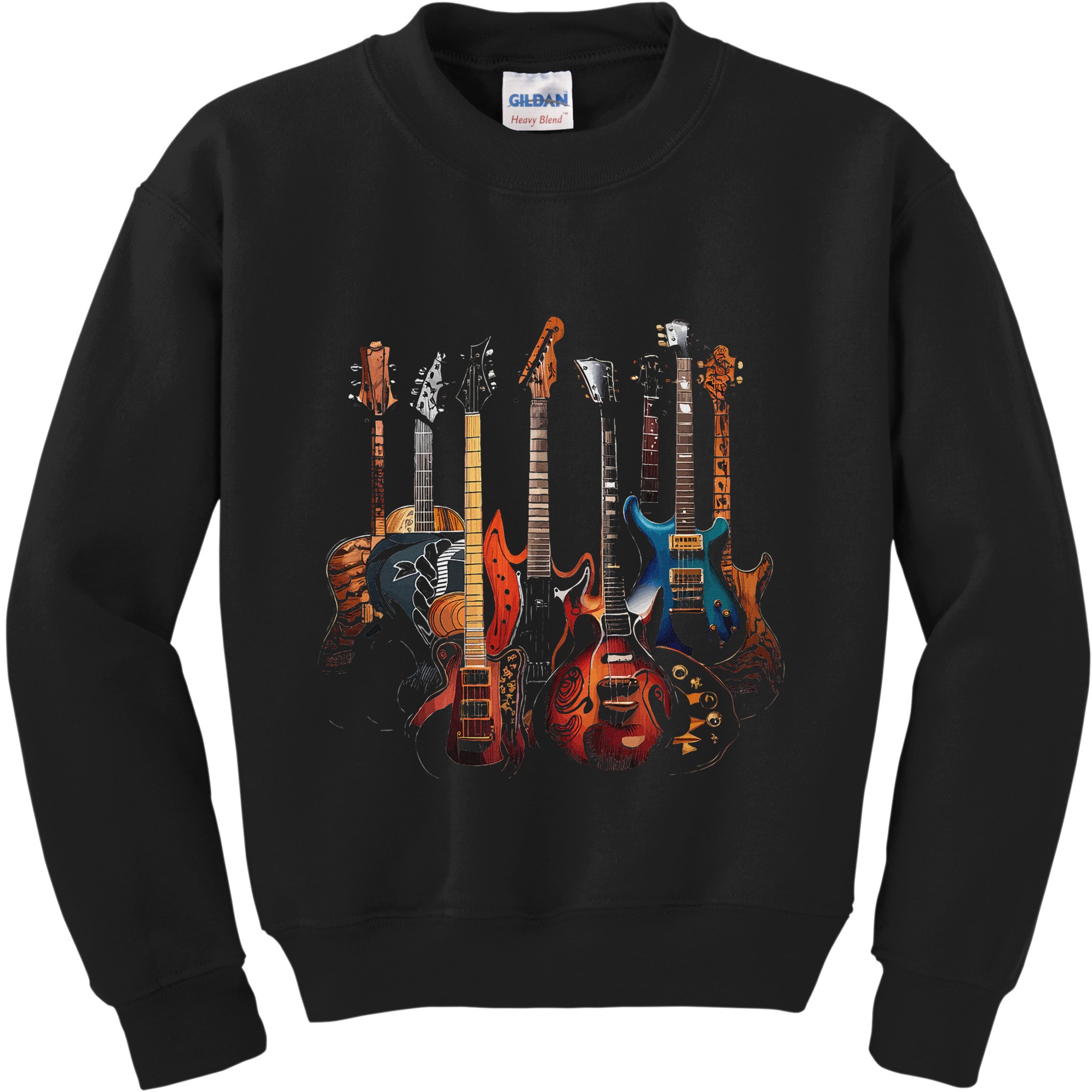 Guitar Musician Electric Guitars Player Kids Sweatshirt