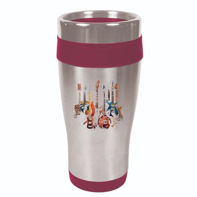 Guitar Musician Electric Guitars Player 16oz Travel Tumbler