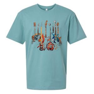 Guitar Musician Electric Guitars Player Sueded Cloud Jersey T-Shirt