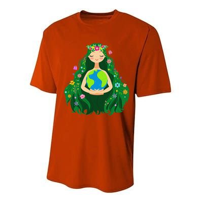 Green Mother Earth Day Gaia Save Our Planet Performance Sprint T-Shirt