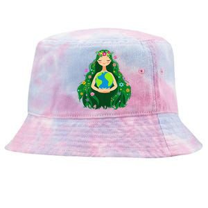 Green Mother Earth Day Gaia Save Our Planet Tie-Dyed Bucket Hat