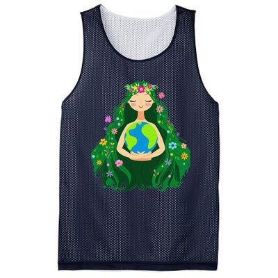 Green Mother Earth Day Gaia Save Our Planet Mesh Reversible Basketball Jersey Tank