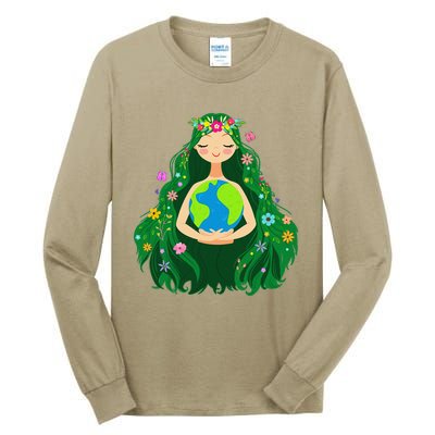 Green Mother Earth Day Gaia Save Our Planet Tall Long Sleeve T-Shirt