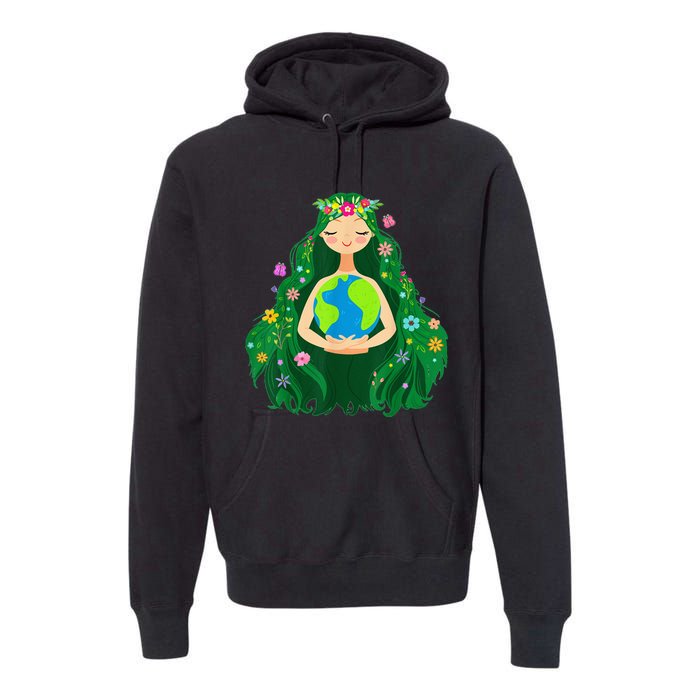 Green Mother Earth Day Gaia Save Our Planet Premium Hoodie