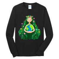 Green Mother Earth Day Gaia Save Our Planet Tall Long Sleeve T-Shirt