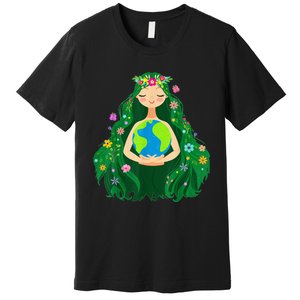 Green Mother Earth Day Gaia Save Our Planet Premium T-Shirt