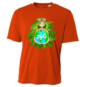 Green Mother Earth Day Gaia Save Our Planet Gift Cooling Performance Crew T-Shirt