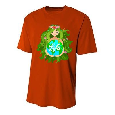 Green Mother Earth Day Gaia Save Our Planet Gift Performance Sprint T-Shirt