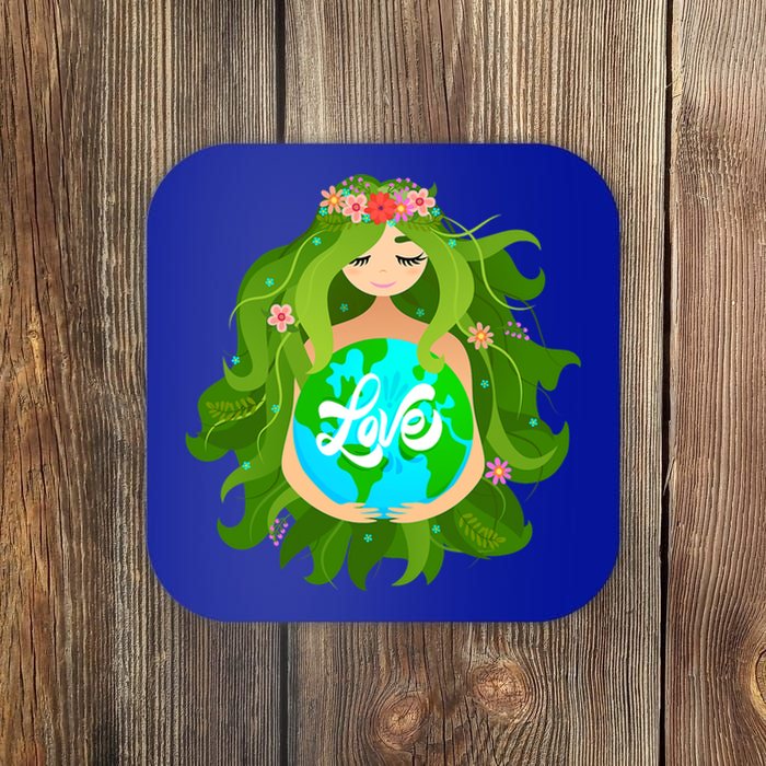 Green Mother Earth Day Gaia Save Our Planet Gift Coaster