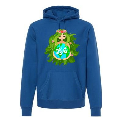 Green Mother Earth Day Gaia Save Our Planet Gift Premium Hoodie