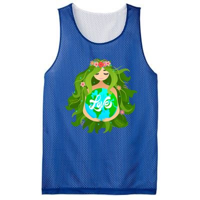 Green Mother Earth Day Gaia Save Our Planet Gift Mesh Reversible Basketball Jersey Tank