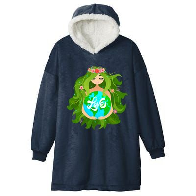 Green Mother Earth Day Gaia Save Our Planet Gift Hooded Wearable Blanket