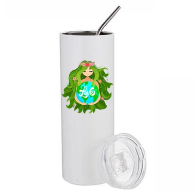 Green Mother Earth Day Gaia Save Our Planet Gift Stainless Steel Tumbler