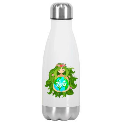 Green Mother Earth Day Gaia Save Our Planet Gift Stainless Steel Insulated Water Bottle