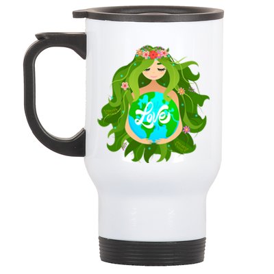 Green Mother Earth Day Gaia Save Our Planet Gift Stainless Steel Travel Mug