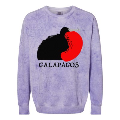 Galapagos Magnificent Frigate Bird Colorblast Crewneck Sweatshirt