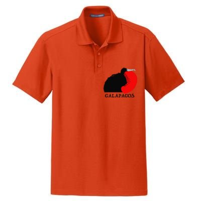 Galapagos Magnificent Frigate Bird Dry Zone Grid Polo