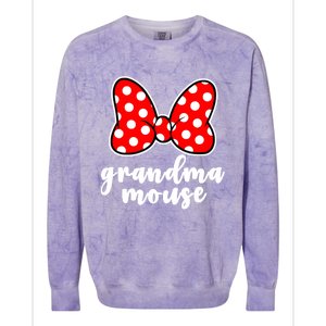 Grandma Mouse Family Vacation Funny Grandma Mouse Colorblast Crewneck Sweatshirt