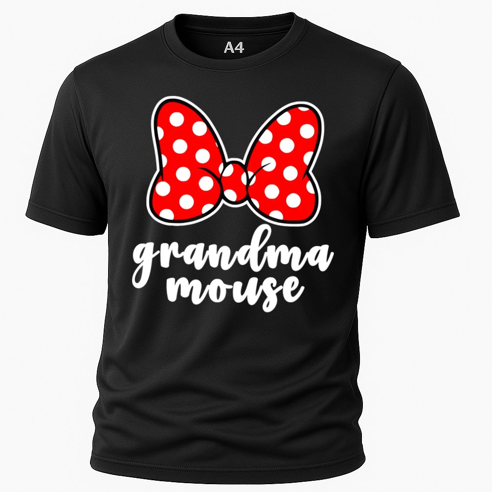 Grandma Mouse Family Vacation Funny Grandma Mouse Cooling Performance Crew T-Shirt