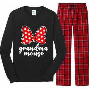 Grandma Mouse Family Vacation Funny Grandma Mouse Long Sleeve Pajama Set