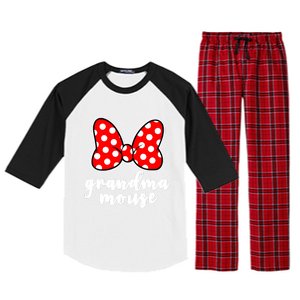 Grandma Mouse Family Vacation Funny Grandma Mouse Raglan Sleeve Pajama Set