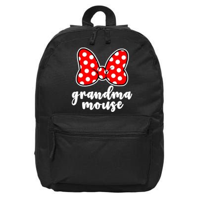 Grandma Mouse Family Vacation Funny Grandma Mouse 16 in Basic Backpack