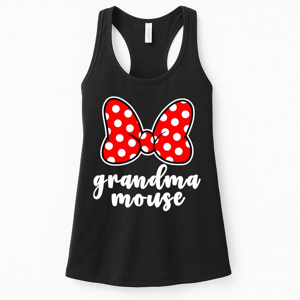 Grandma Mouse Family Vacation Funny Grandma Mouse Womens Tank Top
