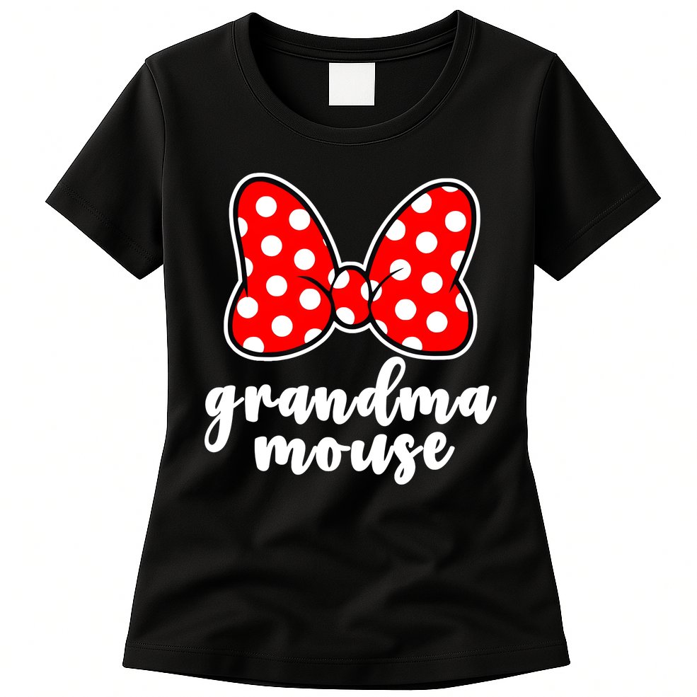 Grandma Mouse Family Vacation Funny Grandma Mouse Womens T-Shirt