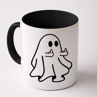Ghost Middle Finger Funny Ghost Halloween Mug