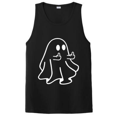 Ghost Middle Finger Funny Ghost Halloween PosiCharge Competitor Tank