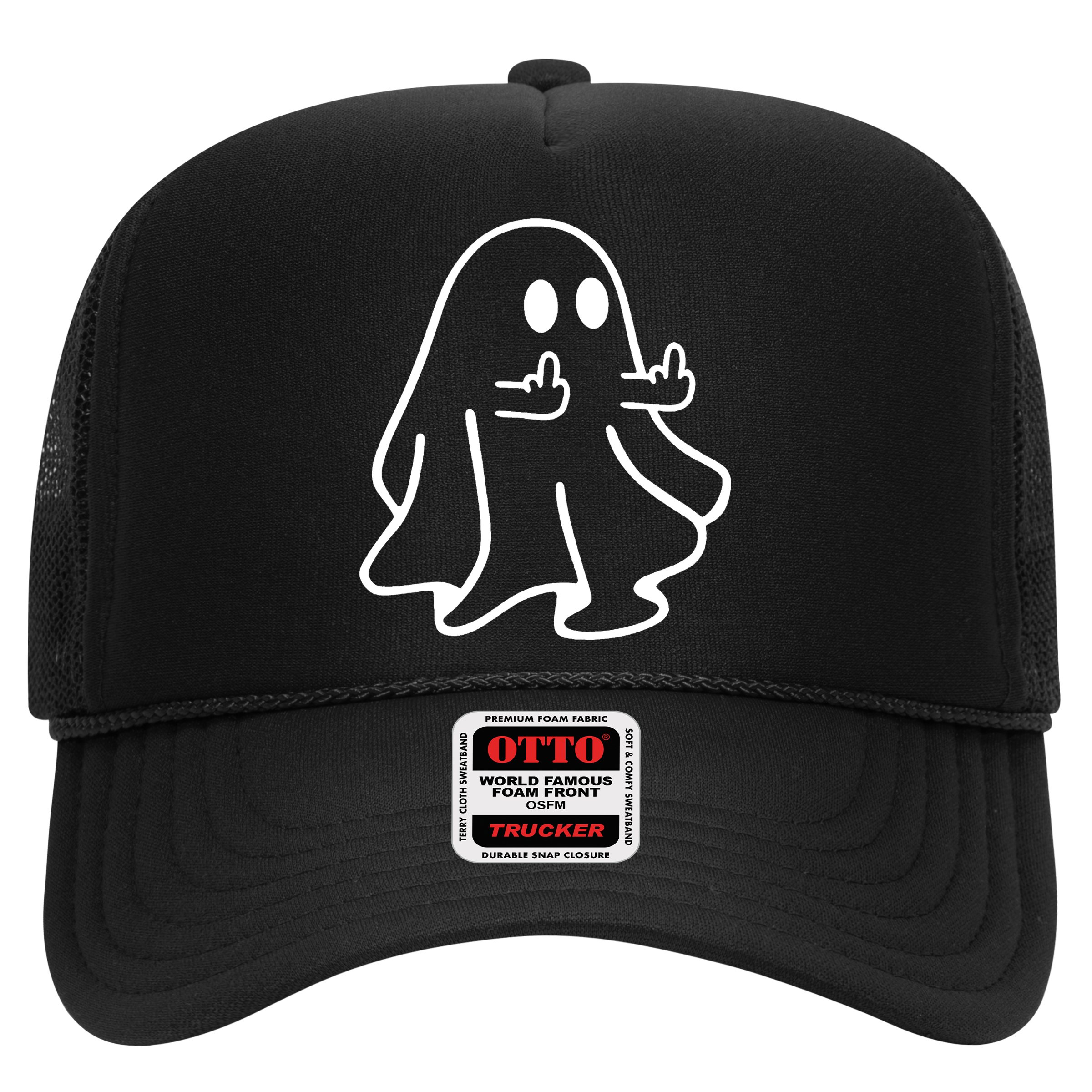 Ghost Middle Finger Funny Ghost Halloween Hat