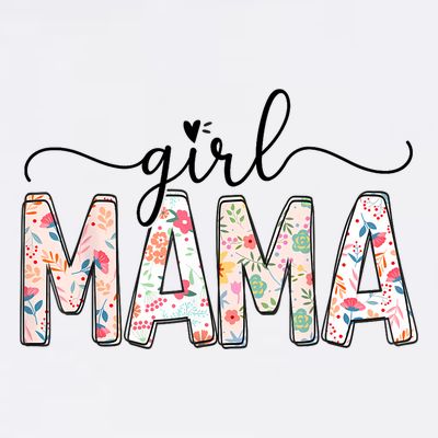 Girl Mama Floral Girl Mom Vintage Blessed Mama Vibes T-Shirt