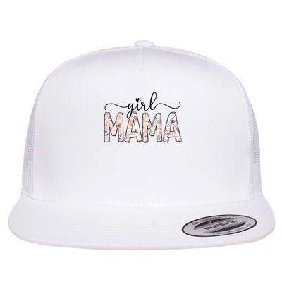 Girl Mama Floral Girl Mom Vintage Blessed Mama Vibes Flatbill Hat