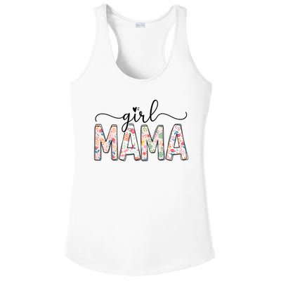 Girl Mama Floral Girl Mom Vintage Blessed Mama Vibes Ladies PosiCharge Competitor Racerback Tank