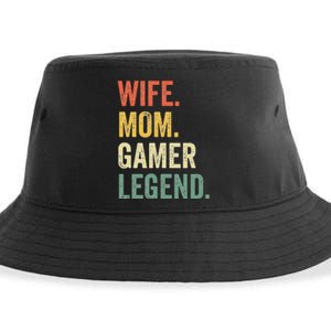 Gamer Mom Funny Wife Mom Video Game Legend Mother's Day Sustainable Bucket Hat