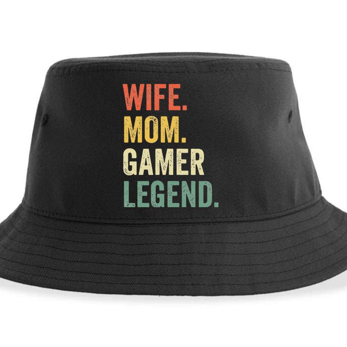 Gamer Mom Funny Wife Mom Video Game Legend Mother's Day Sustainable Bucket Hat