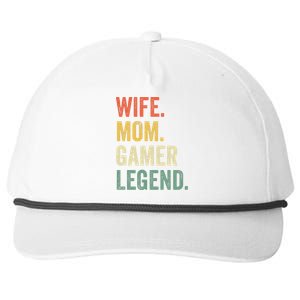 Gamer Mom Funny Wife Mom Video Game Legend Mother's Day Snapback Five-Panel Rope Hat