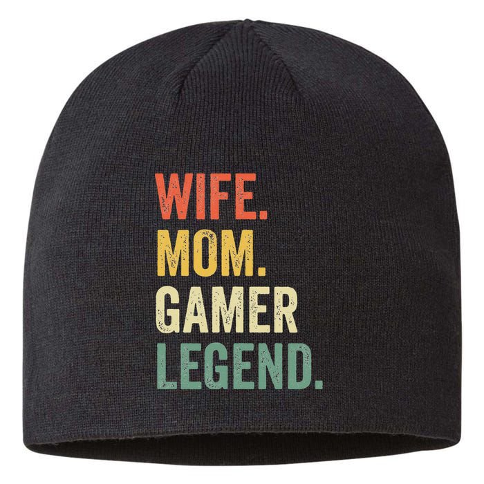 Gamer Mom Funny Wife Mom Video Game Legend Mother's Day Sustainable Beanie