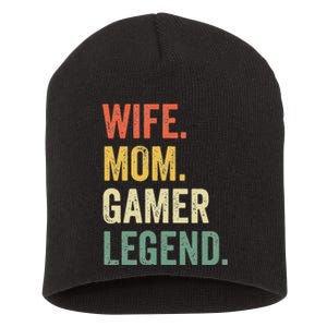 Gamer Mom Funny Wife Mom Video Game Legend Mother's Day Short Acrylic Beanie