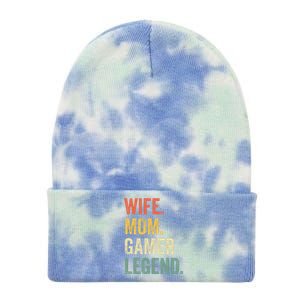 Gamer Mom Funny Wife Mom Video Game Legend Mother's Day Tie Dye 12in Knit Beanie