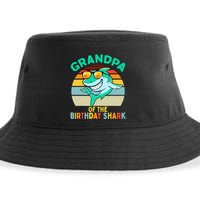 Grandpa Matching Family Shark Birthday Sustainable Bucket Hat
