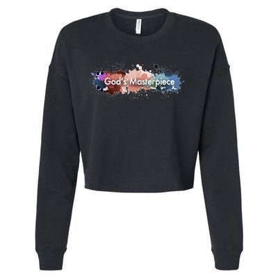 God's Masterpiece Funny Gift Cropped Pullover Crew