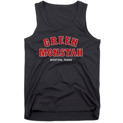 Green Monstah Funny Boston Mass New England Sports Tank Top