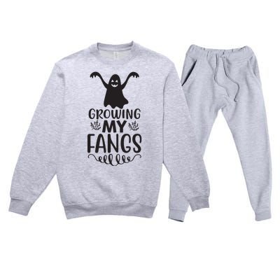 Growing My Fangs Premium Crewneck Sweatsuit Set