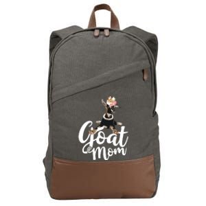 Goat Mom Funny Goat Lover Or Goat Farmer Cute Art Cotton Canvas Backpack