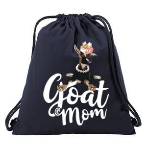 Goat Mom Funny Goat Lover Or Goat Farmer Cute Art Drawstring Bag