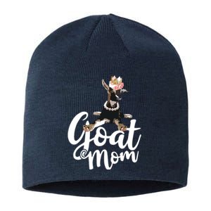 Goat Mom Funny Goat Lover Or Goat Farmer Cute Art Sustainable Beanie