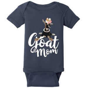 Goat Mom Funny Goat Lover Or Goat Farmer Cute Art Baby Bodysuit