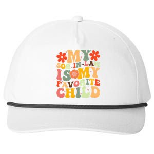 Groovy My Favorite Child Is My Son In Law Funny Family Humor Retro Snapback Five-Panel Rope Hat